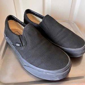Vans-all black slip-ons